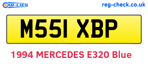 M551XBP are the vehicle registration plates.