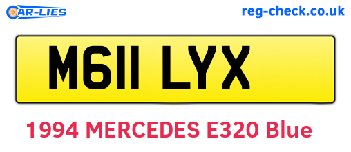 M611LYX are the vehicle registration plates.