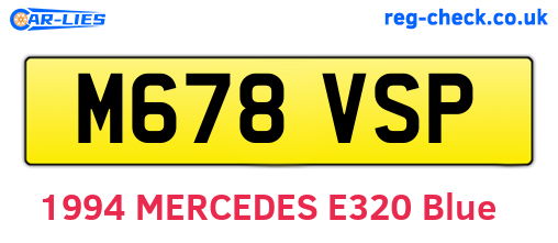 M678VSP are the vehicle registration plates.