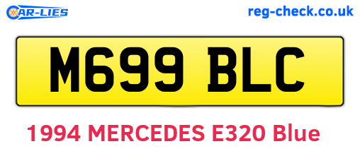 M699BLC are the vehicle registration plates.