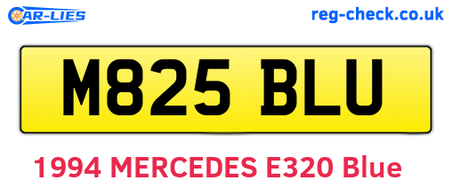 M825BLU are the vehicle registration plates.