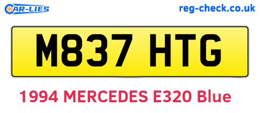 M837HTG are the vehicle registration plates.