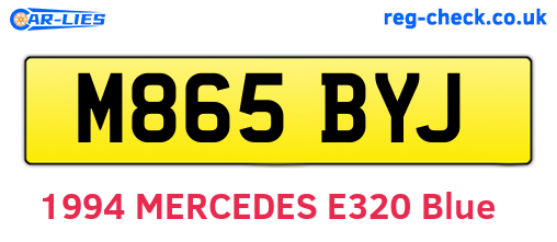 M865BYJ are the vehicle registration plates.