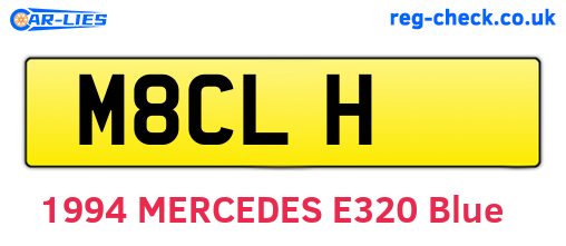 M8CLH are the vehicle registration plates.