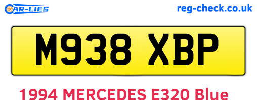 M938XBP are the vehicle registration plates.