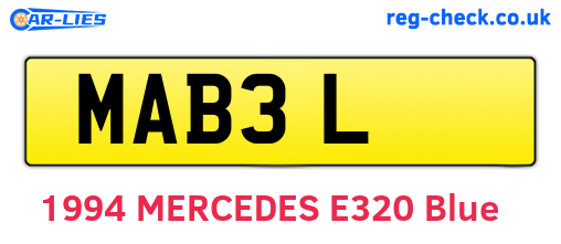 MAB3L are the vehicle registration plates.