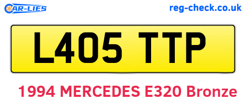 L405TTP are the vehicle registration plates.