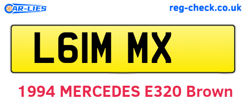 L61MMX are the vehicle registration plates.