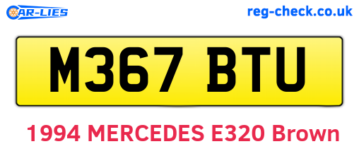 M367BTU are the vehicle registration plates.
