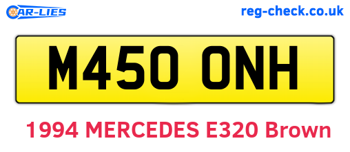 M450ONH are the vehicle registration plates.