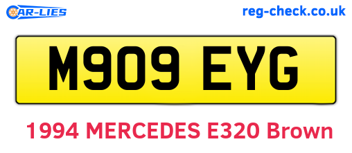 M909EYG are the vehicle registration plates.