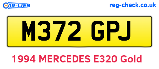 M372GPJ are the vehicle registration plates.