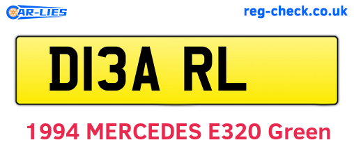 D13ARL are the vehicle registration plates.