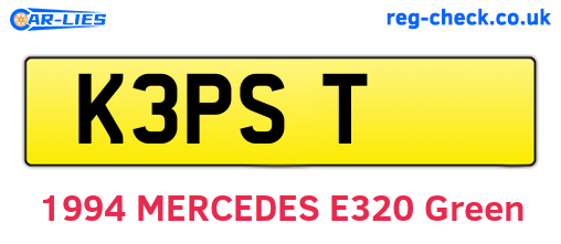 K3PST are the vehicle registration plates.