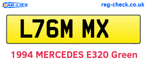 L76MMX are the vehicle registration plates.