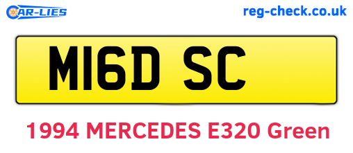 M16DSC are the vehicle registration plates.