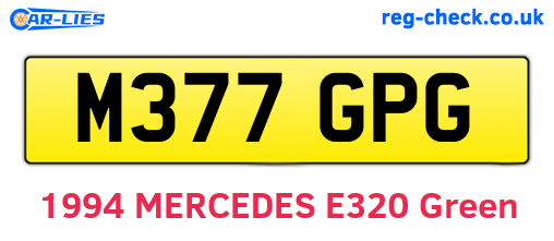 M377GPG are the vehicle registration plates.