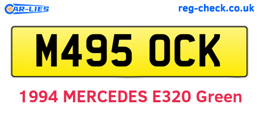 M495OCK are the vehicle registration plates.