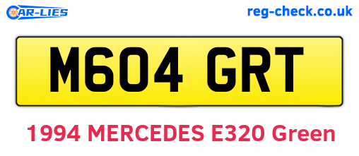 M604GRT are the vehicle registration plates.