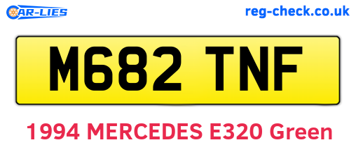 M682TNF are the vehicle registration plates.