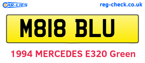 M818BLU are the vehicle registration plates.
