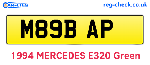 M89BAP are the vehicle registration plates.
