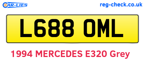 L688OML are the vehicle registration plates.