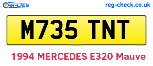 M735TNT are the vehicle registration plates.