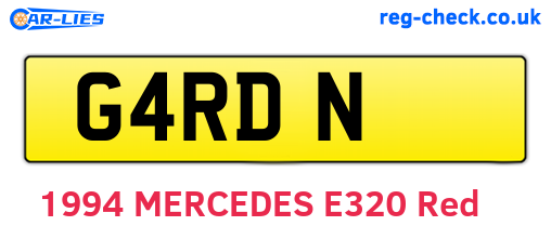 G4RDN are the vehicle registration plates.