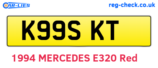 K99SKT are the vehicle registration plates.