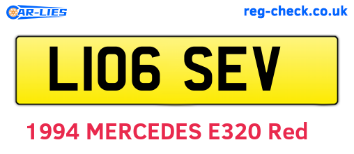 L106SEV are the vehicle registration plates.