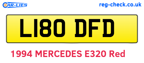 L180DFD are the vehicle registration plates.