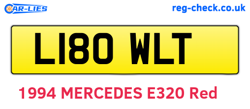 L180WLT are the vehicle registration plates.
