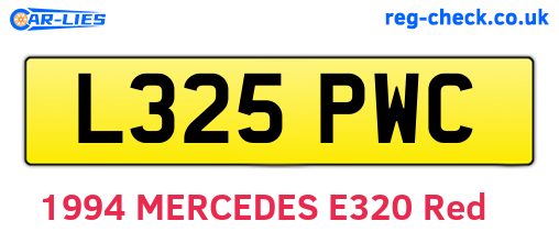 L325PWC are the vehicle registration plates.