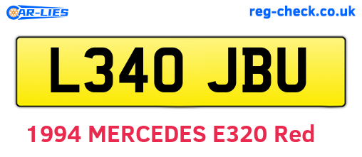 L340JBU are the vehicle registration plates.
