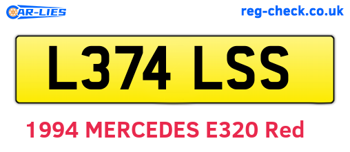 L374LSS are the vehicle registration plates.