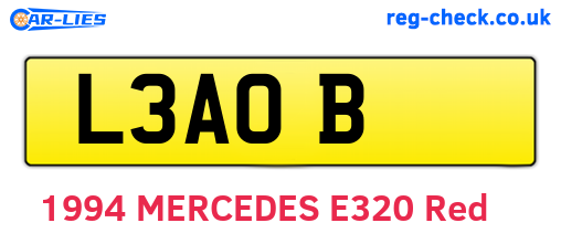 L3AOB are the vehicle registration plates.