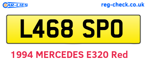 L468SPO are the vehicle registration plates.