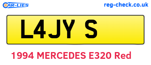 L4JYS are the vehicle registration plates.