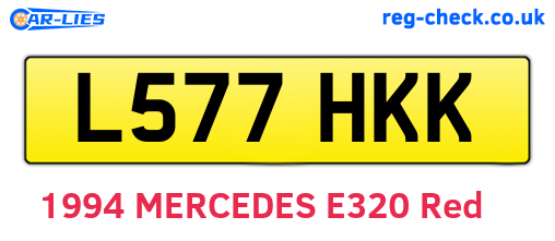 L577HKK are the vehicle registration plates.