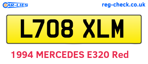 L708XLM are the vehicle registration plates.