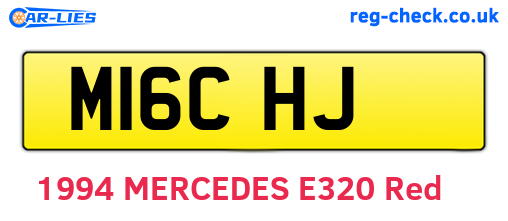 M16CHJ are the vehicle registration plates.