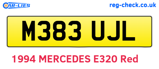 M383UJL are the vehicle registration plates.