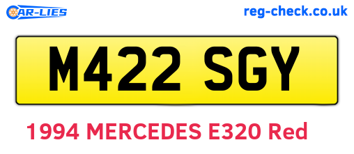 M422SGY are the vehicle registration plates.