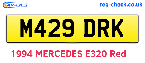 M429DRK are the vehicle registration plates.