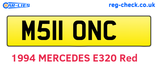M511ONC are the vehicle registration plates.
