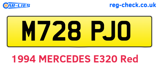 M728PJO are the vehicle registration plates.