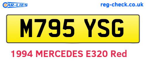 M795YSG are the vehicle registration plates.
