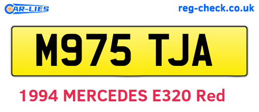 M975TJA are the vehicle registration plates.
