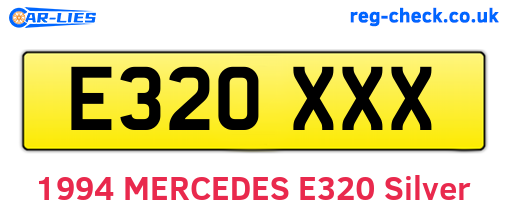 E320XXX are the vehicle registration plates.